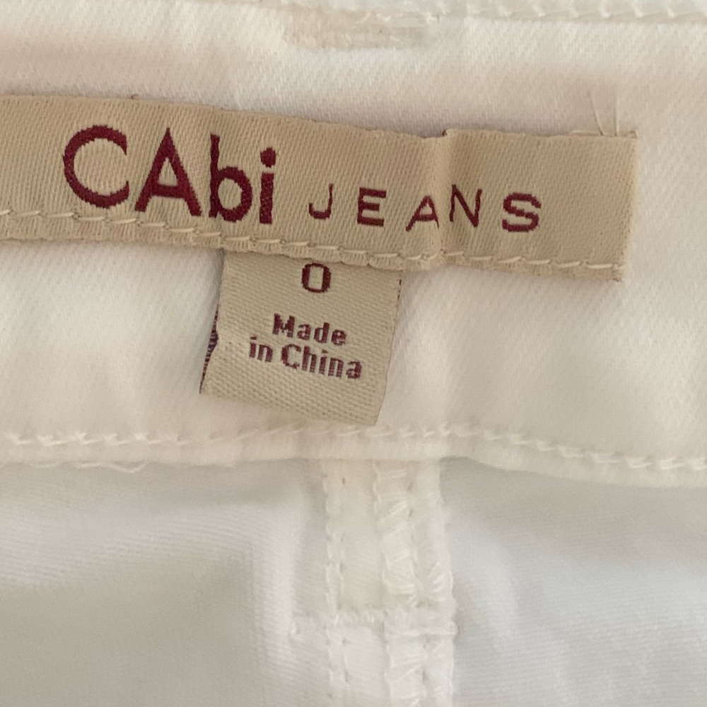 CAbi White Baby Boot Jeans Size 0 - Picture 4 of 11
